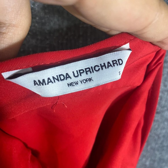 Amanda Uprichard Jasalina Mini Dress Small Red Ruched Backless Party Coc… - Picture 10 of 12